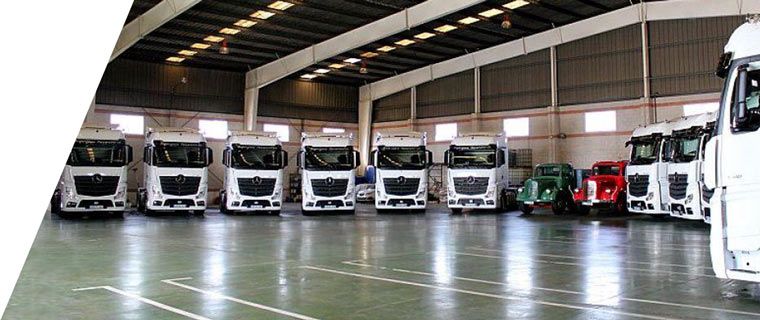 fleet of foodstuff road tankers