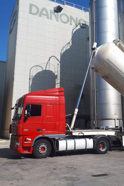 foodstuff road tankers unload